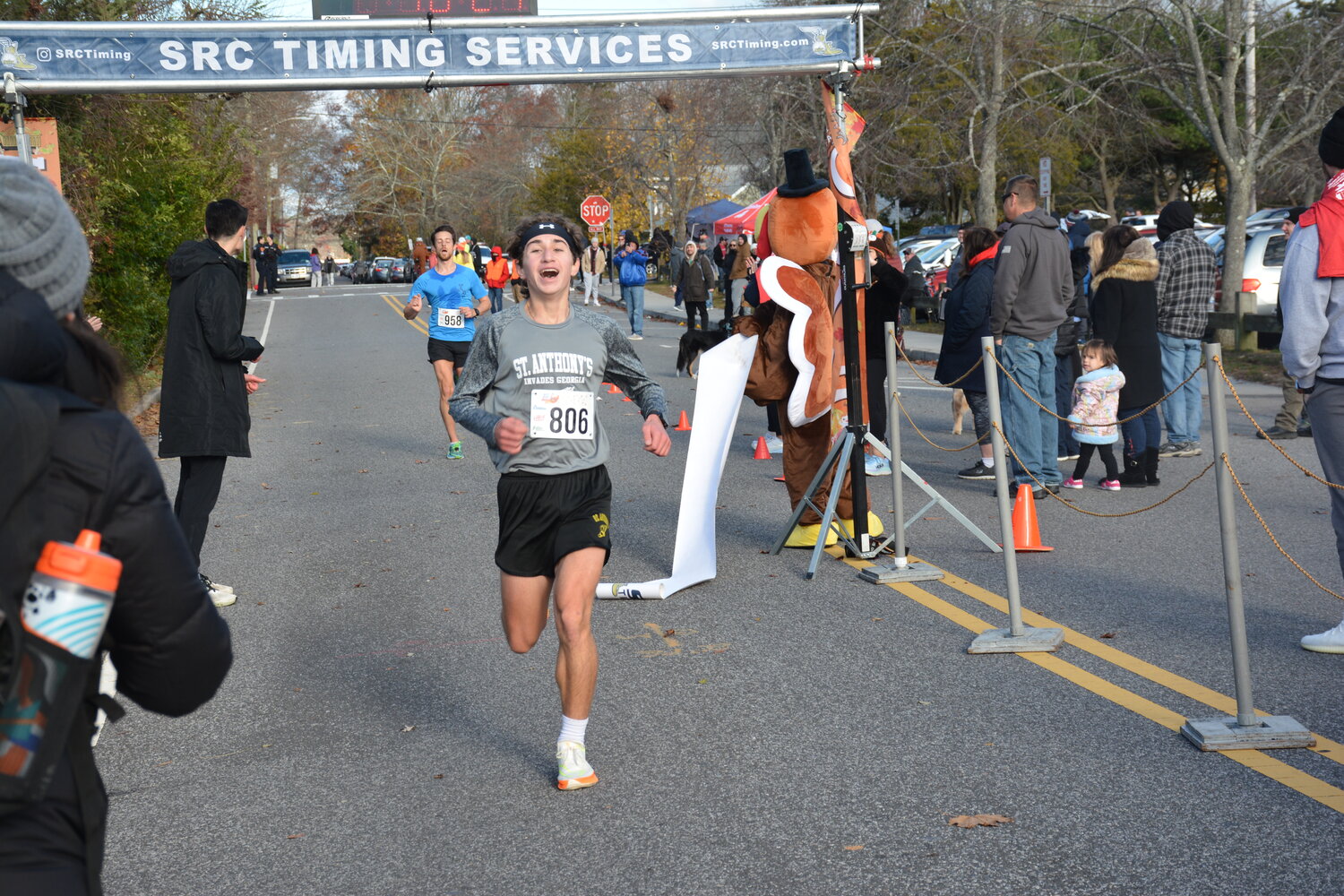 The winner of the Turkey Trot was Liam Curley, 16, of Islip.